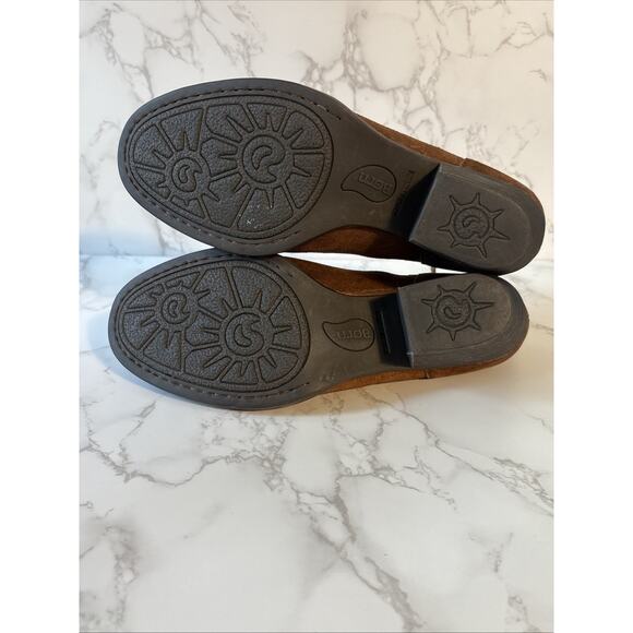 Born Handcrafted Footwear Brown Ankle Suede Bootie Back Zip Women's 10 M Comfort - Picture 9 of 9